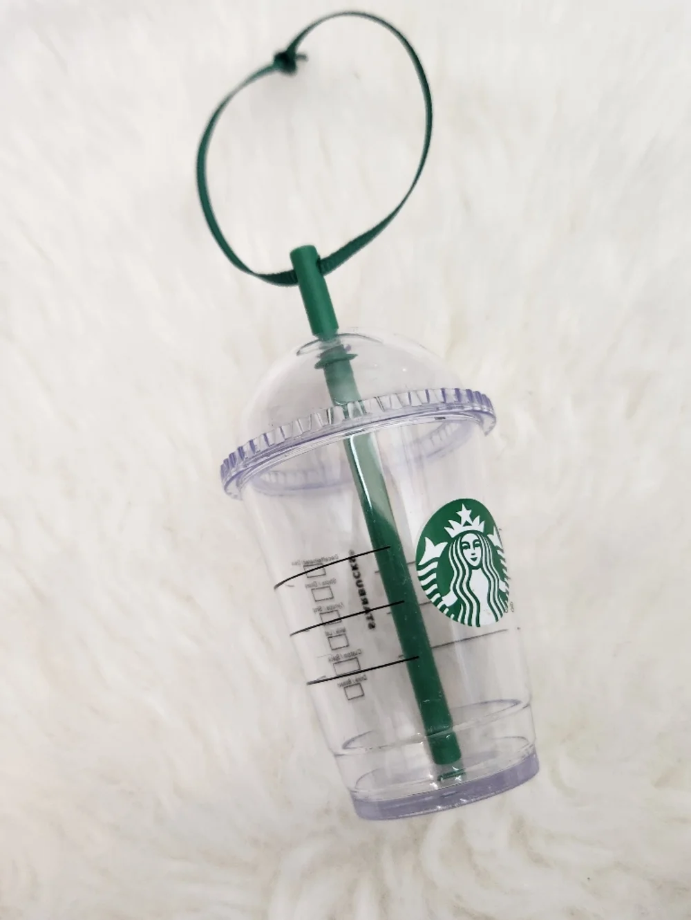 Starbucks Cute Mini Ornament Straw Clear Plastic Cup